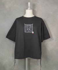 コットン100％裾ドロストプルオーバー(グレー)前