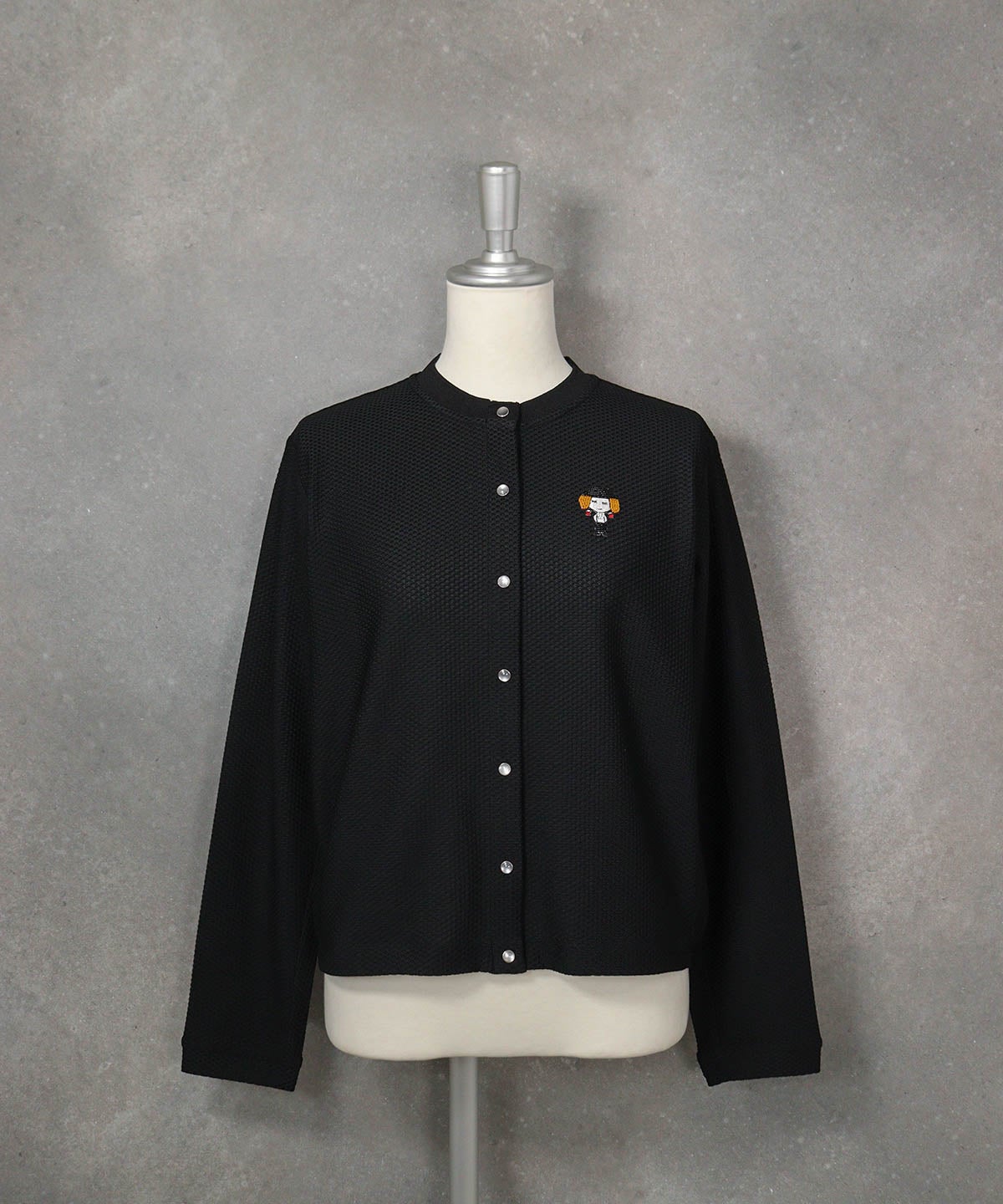 メッシュ風UV速乾ブルゾン（ブラック）前