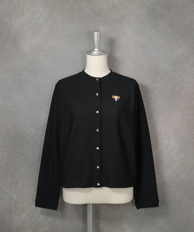 メッシュ風UV速乾ブルゾン（ブラック）前