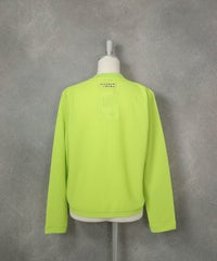 メッシュ風UV速乾ブルゾン（ライトグリーン）後ろ