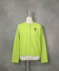 メッシュ風UV速乾ブルゾン（ライトグリーン）前