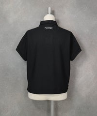 UV速乾ポロ襟プルオーバー(ブラック)後ろ