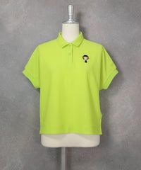 UV速乾ポロ襟プルオーバー(ライトグリーン)前