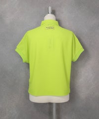 UV速乾ポロ襟プルオーバー(ライトグリーン)後ろ