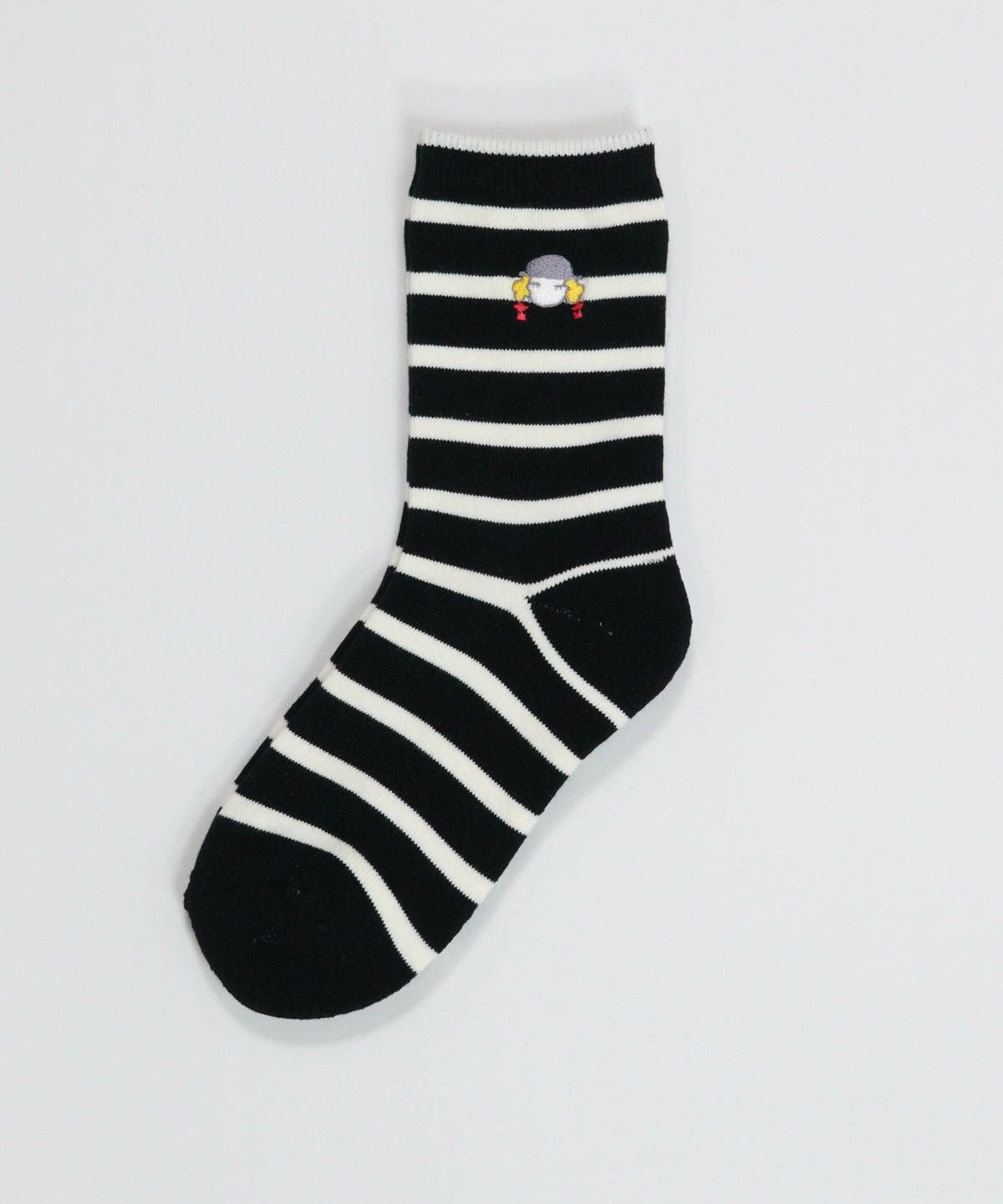 ボーダーショートソックス（ブラック）