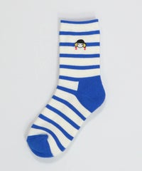 ボーダーショートソックス（ネイビー）