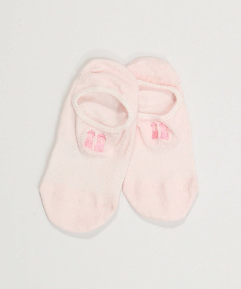ピコ刺繍アンクルソックス（ピンク）