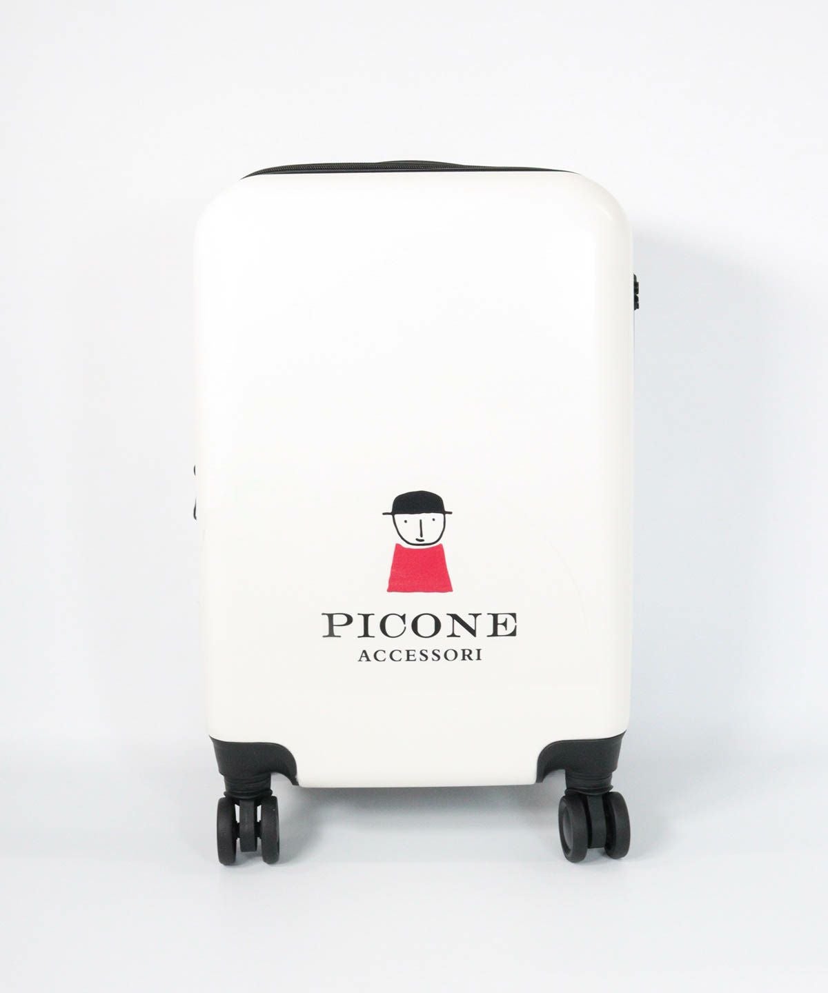 キャリーケース-pico logo-正面（ホワイト）