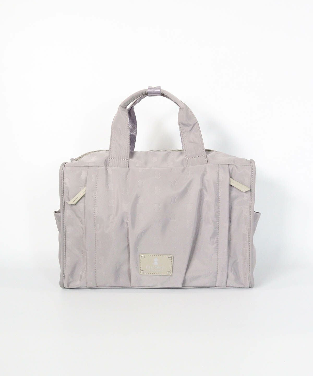 ショルダー付きスクエアバッグ（ライトグレー）