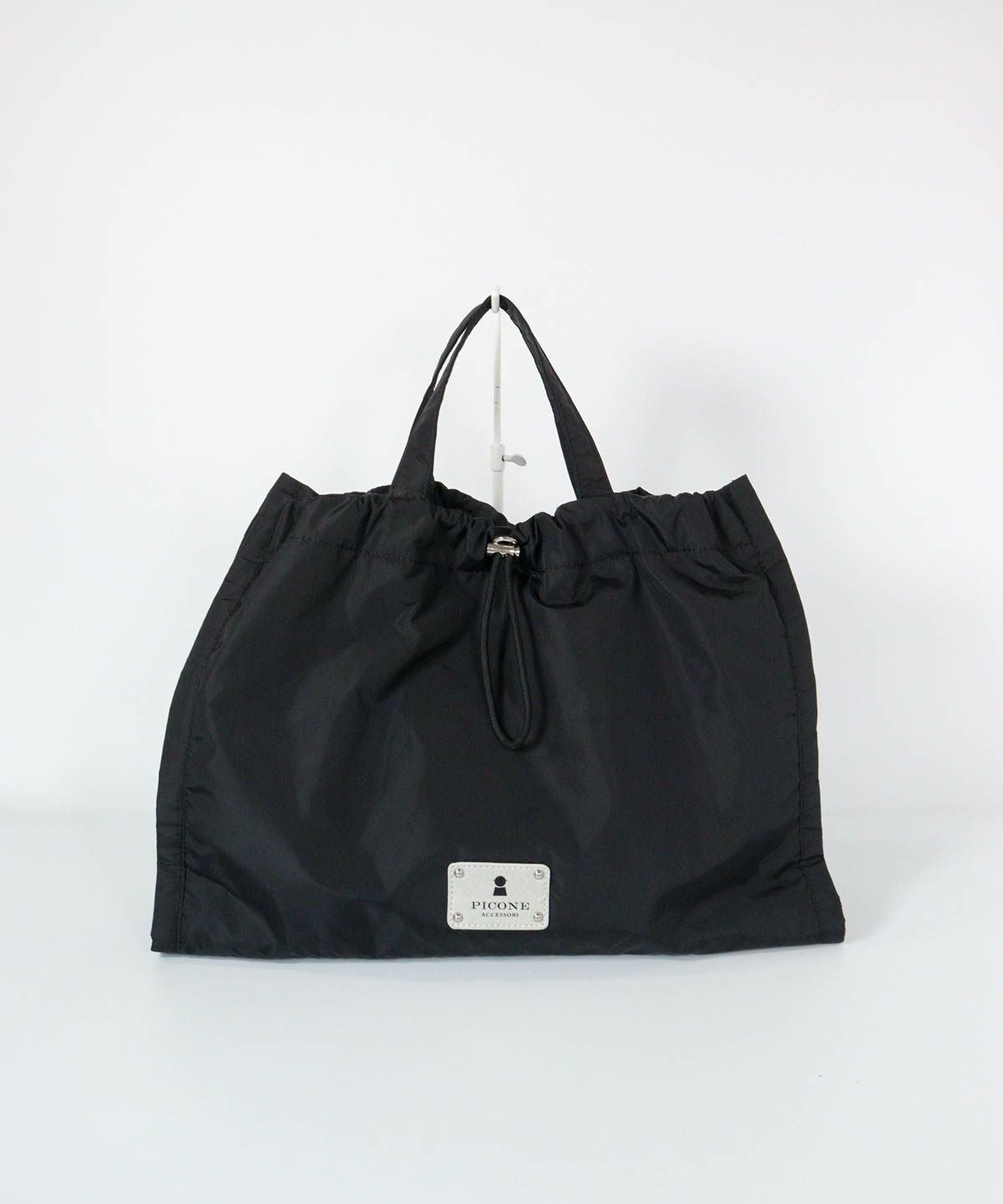 ショルダー付ドロストバッグ（ブラック）