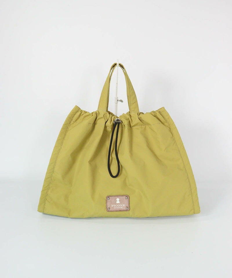 ショルダー付ドロストバッグ（ライトグリーン））