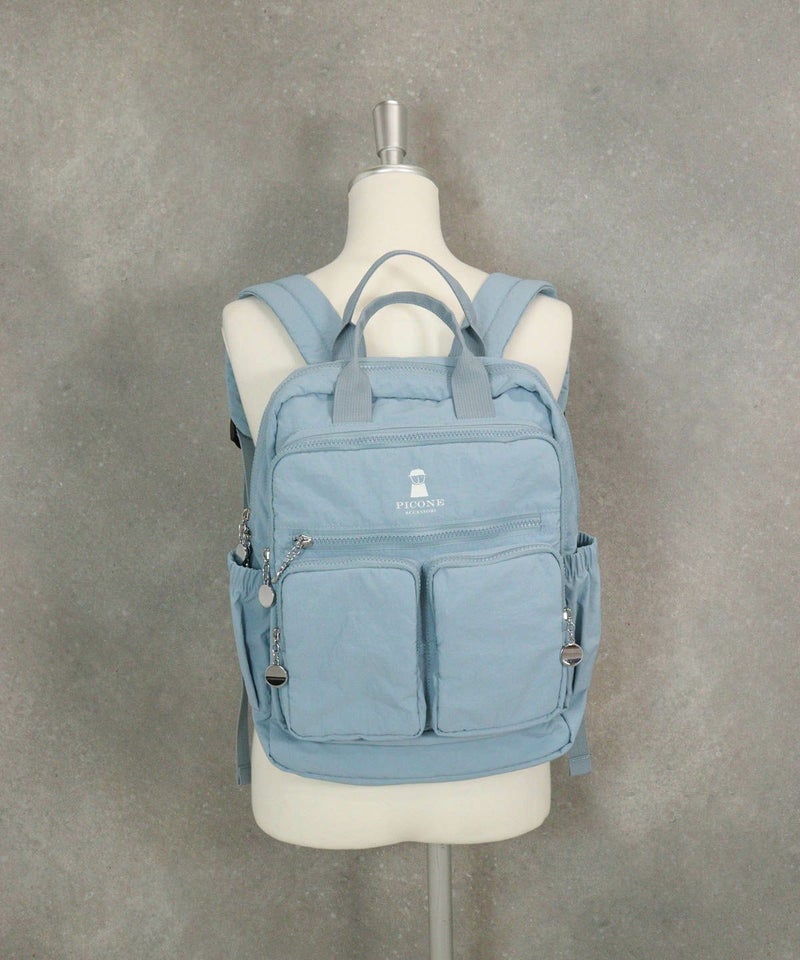立体ポケットリュック（ライトブルー）