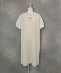 袖切替UV冷感ワンピース(ベージュ)前