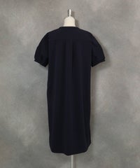 袖切替UV冷感ワンピース(ネイビー)後ろ
