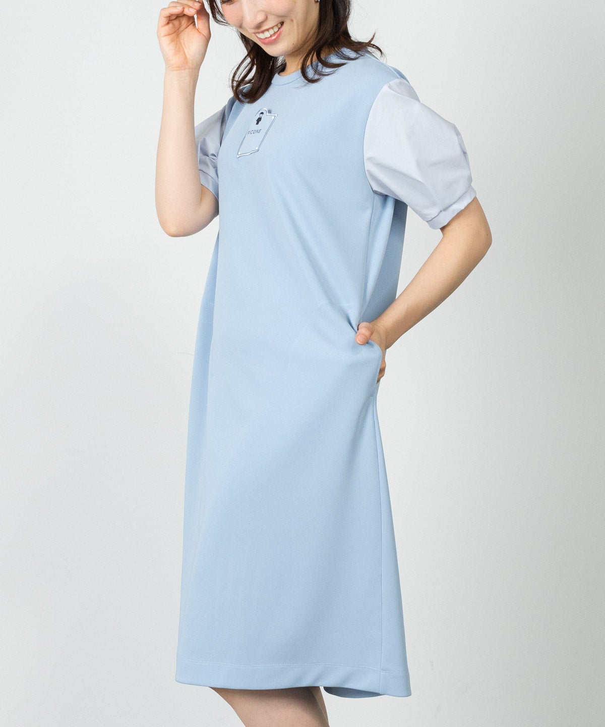 袖切替UV冷感ワンピース|スタジオピッコーネ - ゴルフウェアや婦人服通販