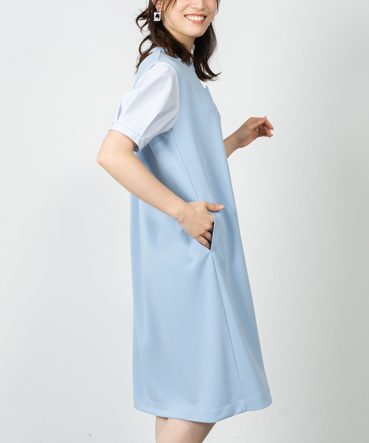 袖切替UV冷感ワンピース|スタジオピッコーネ - ゴルフウェアや婦人服通販