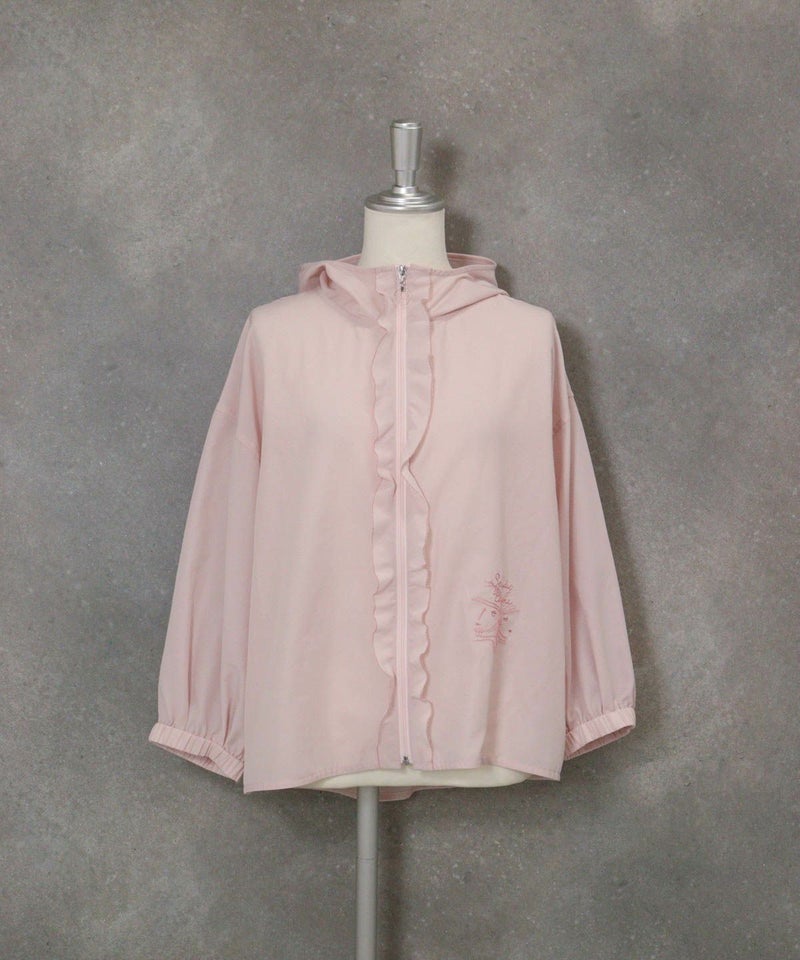 フロントフリルブルゾン（ピンク）