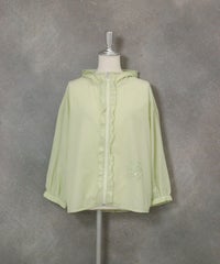 フロントフリルブルゾン（ライトグリーン）