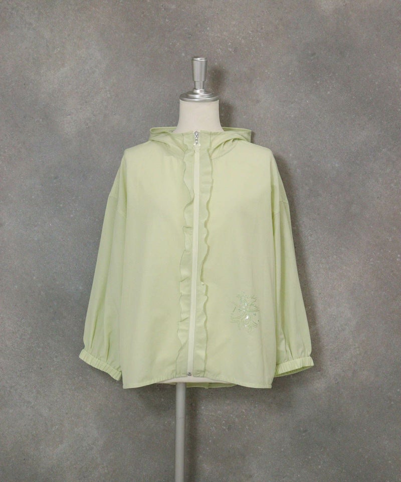 フロントフリルブルゾン（ライトグリーン）