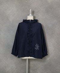 フロントフリルブルゾン（ネイビー）