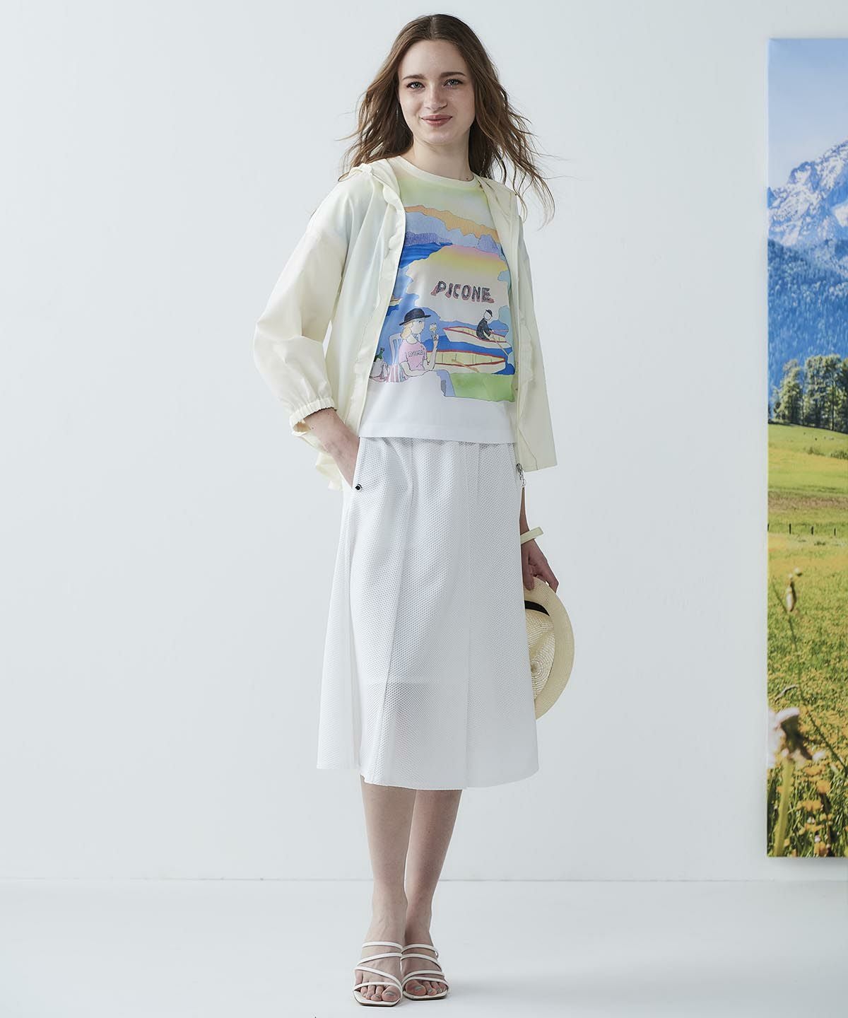 モデル着用画像（クリーム）