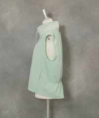 パール風モチーフUV冷感ジップベスト(ライトグリーン)横