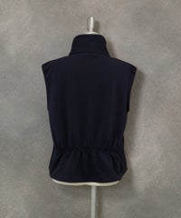 パール風モチーフUV冷感ジップベスト(ネイビー)後ろ