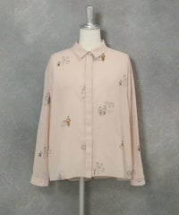 コットン100％ミニイラストシャツ（ピンク）