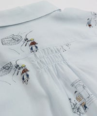 ギャザー部分（ブルー）