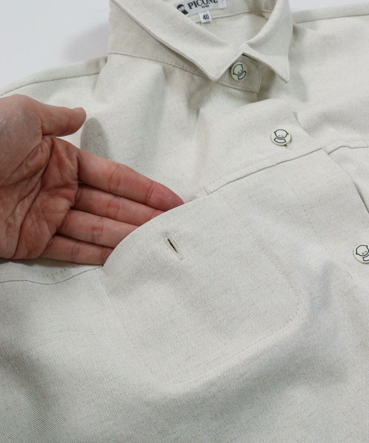 ポケット部分(ベージュ）