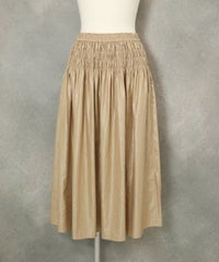 ギャザーフレアスカート（ベージュ）