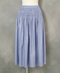 ギャザーフレアスカート（ライトブルー）
