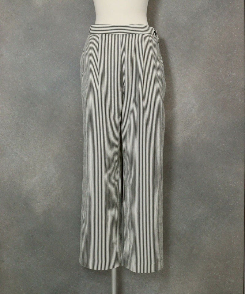 サッカーストライプワイドパンツ（ブラック）