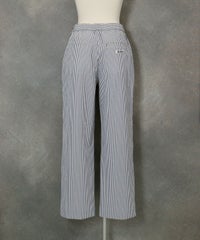 サッカーストライプワイドパンツ後（ネイビー）