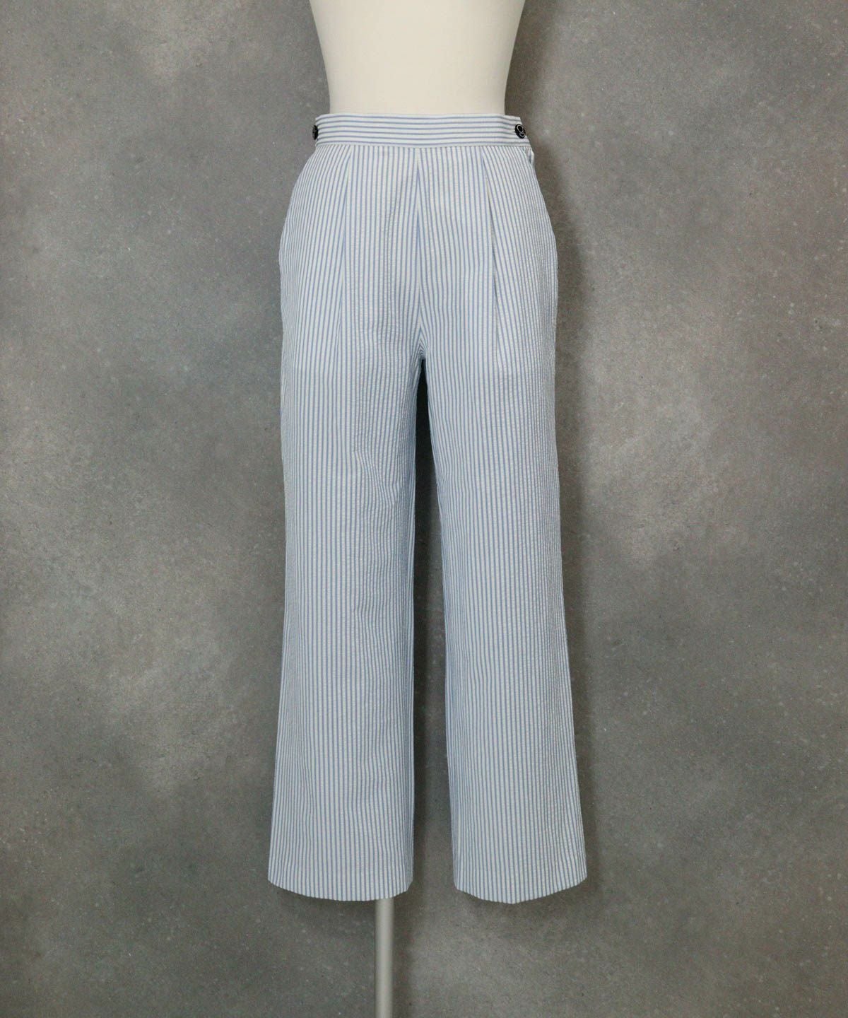 サッカーストライプワイドパンツ（ブルー）