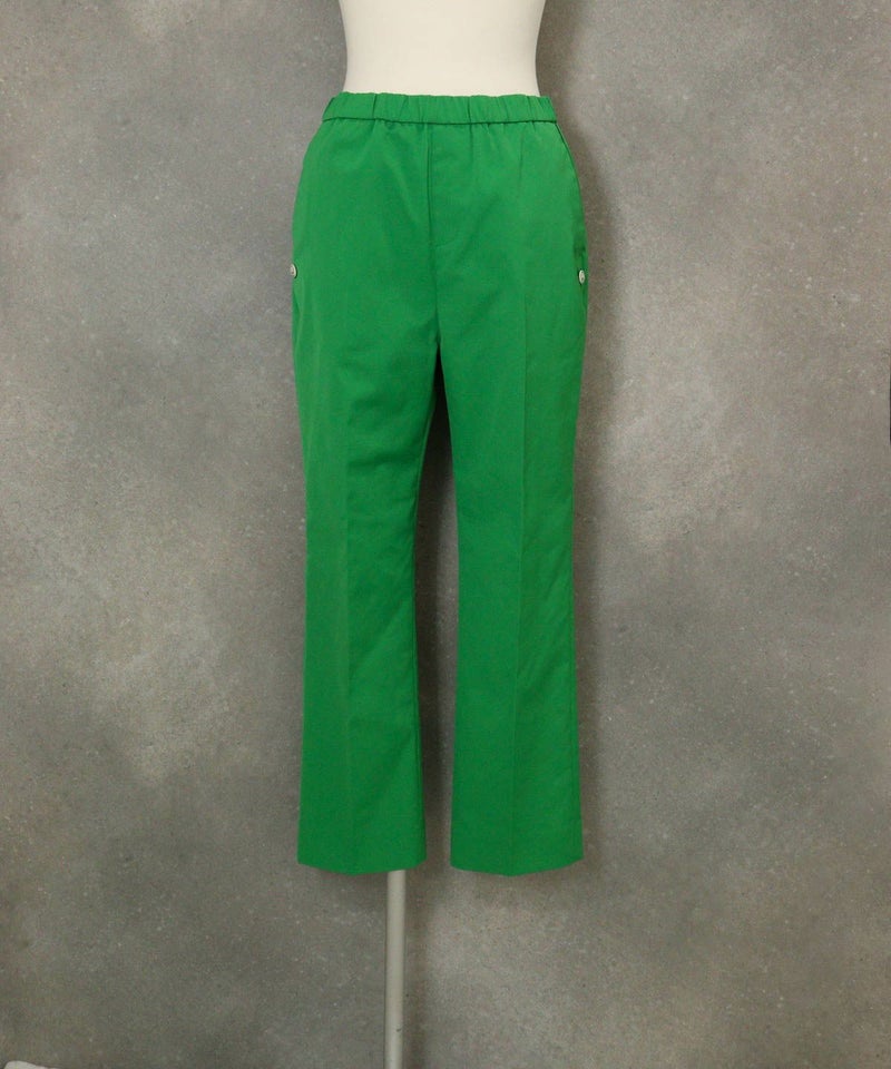 撥水プルオンカラーパンツ（グリーン）