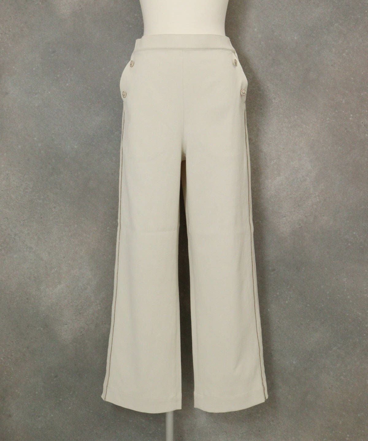 サイドステッチUV速乾ワイドパンツ（ベージュ）