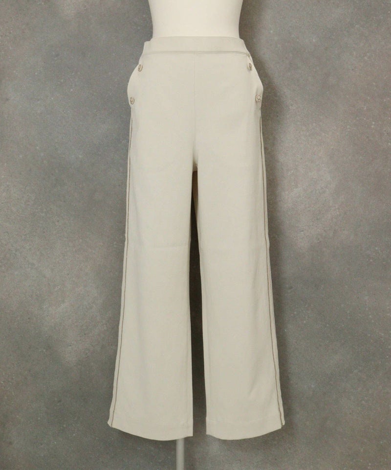 サイドステッチUV速乾ワイドパンツ（ベージュ）