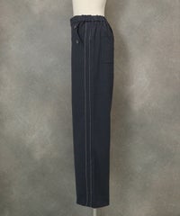 サイドステッチUV速乾ワイドパンツ横（グレー）