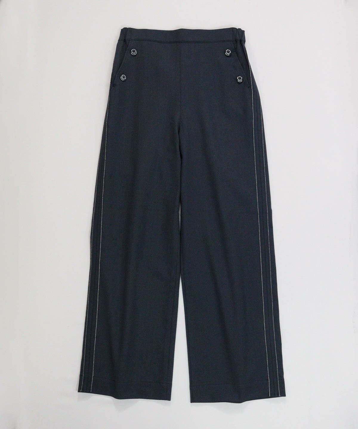 サイドステッチUV速乾ワイドパンツ置き画像（グレー）