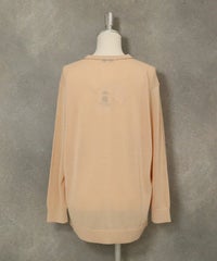 イラストニットカーディガン後（ベージュ）