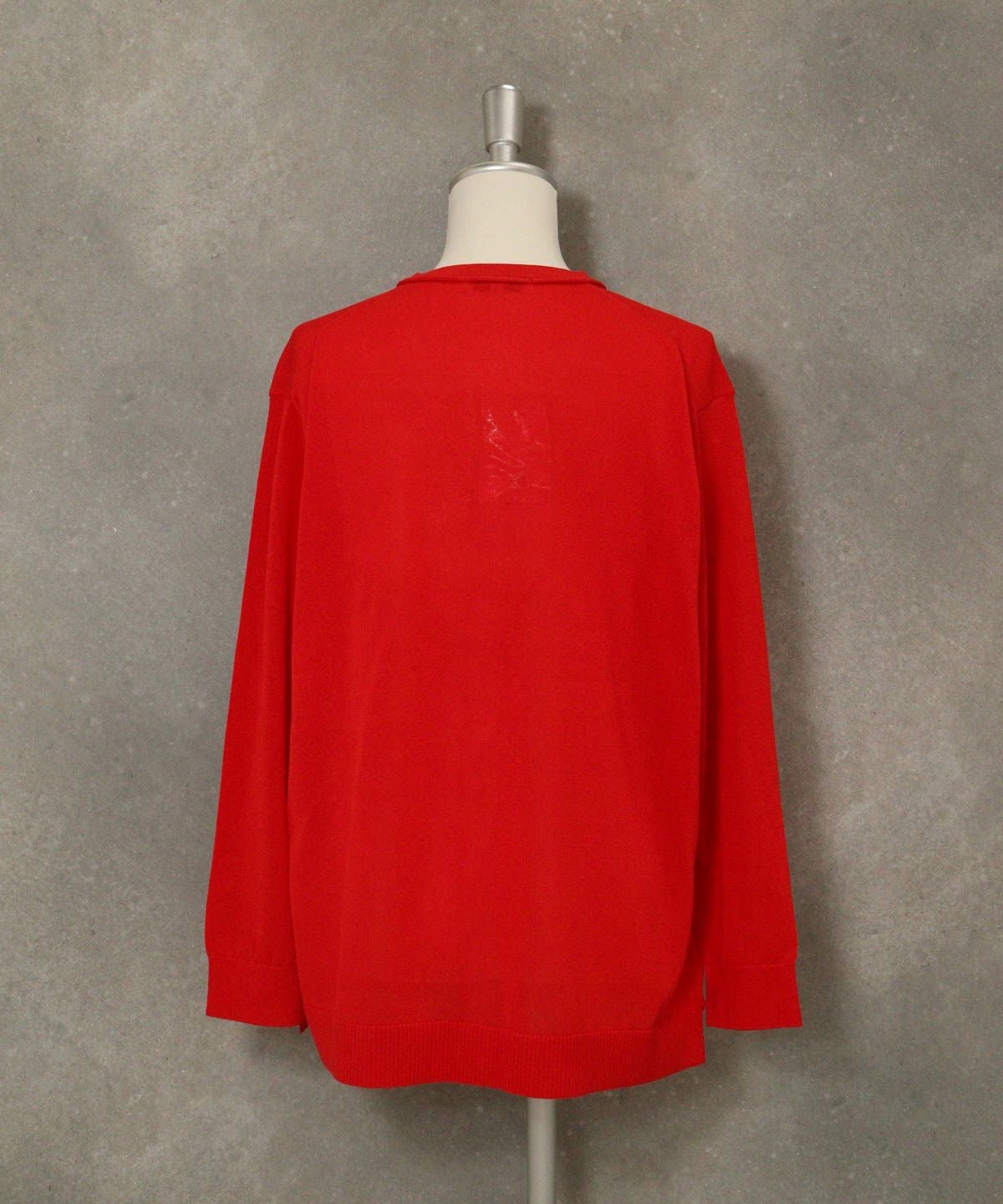 イラストニットカーディガン後（レッド）