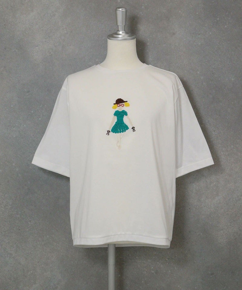 コード刺繍UV速乾プルオーバー（ホワイト）