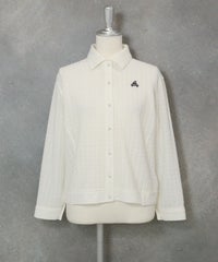 レース調襟付きシャツ（ホワイト）