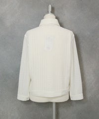 レース調襟付きシャツ後（ホワイト）