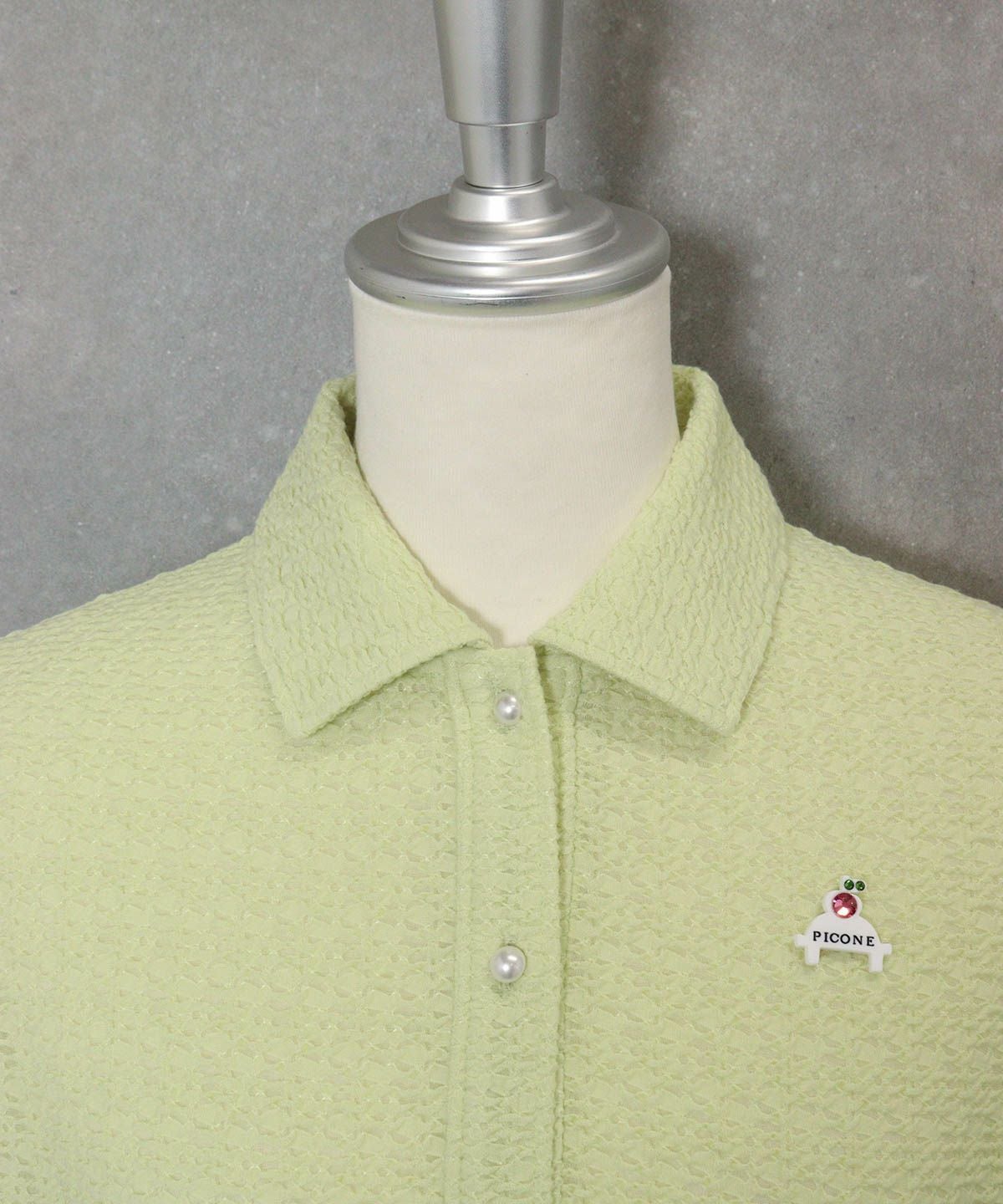 襟元部分（ライトグリーン）