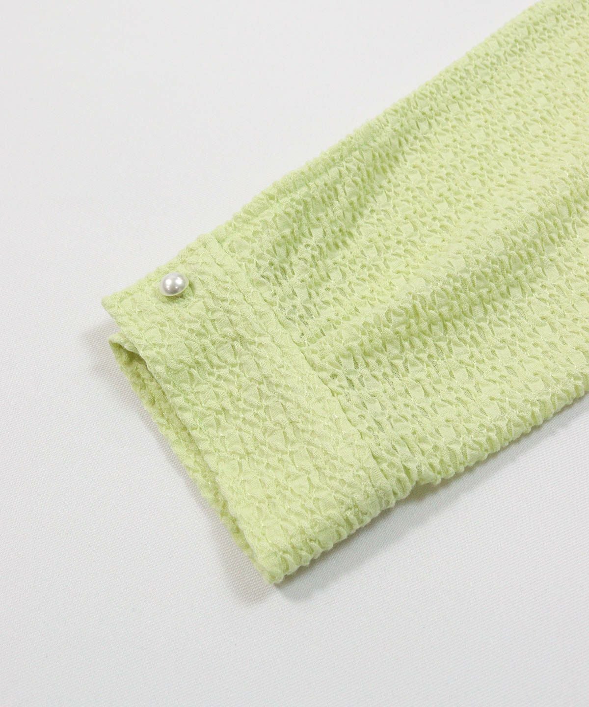 袖口部分（ライトグリーン）