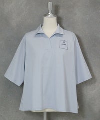 コットン100％スキッパープルオーバー（ライトブルー）