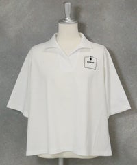 コットン100％スキッパープルオーバー（ホワイト）