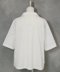 コットン100％スキッパープルオーバー後（ホワイト）